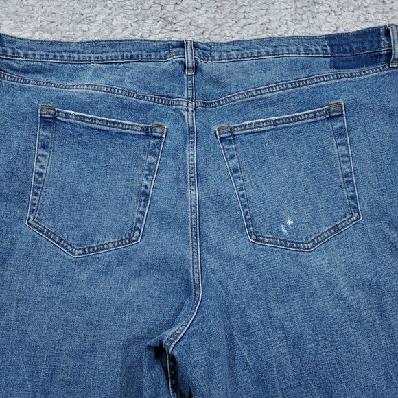 Abercrombie 90s Slim Straight Ultra High Rise Jeans Blue Ripped Y2K Size 24 37 - Picture 3 of 12